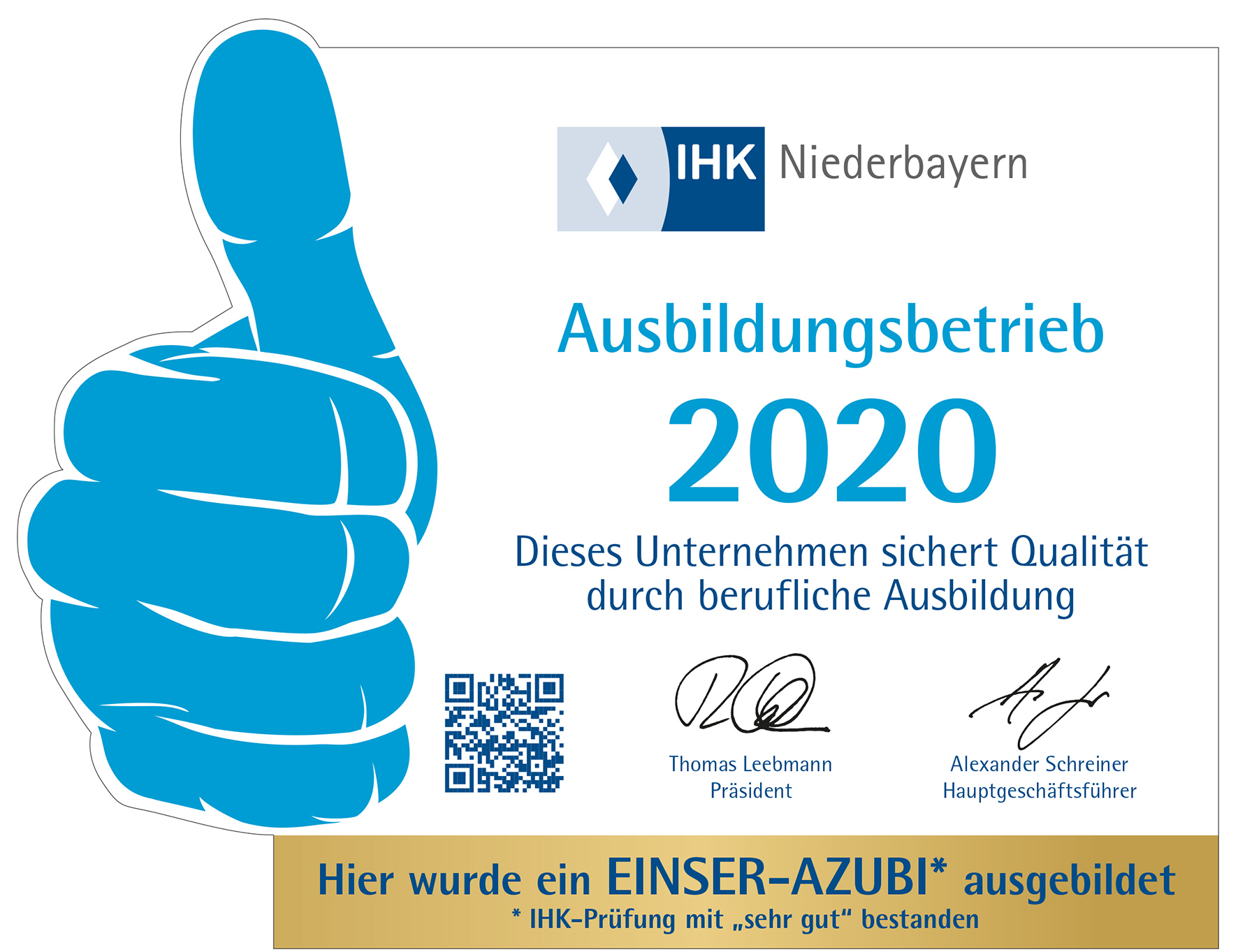 Aufkleber gold Azubis